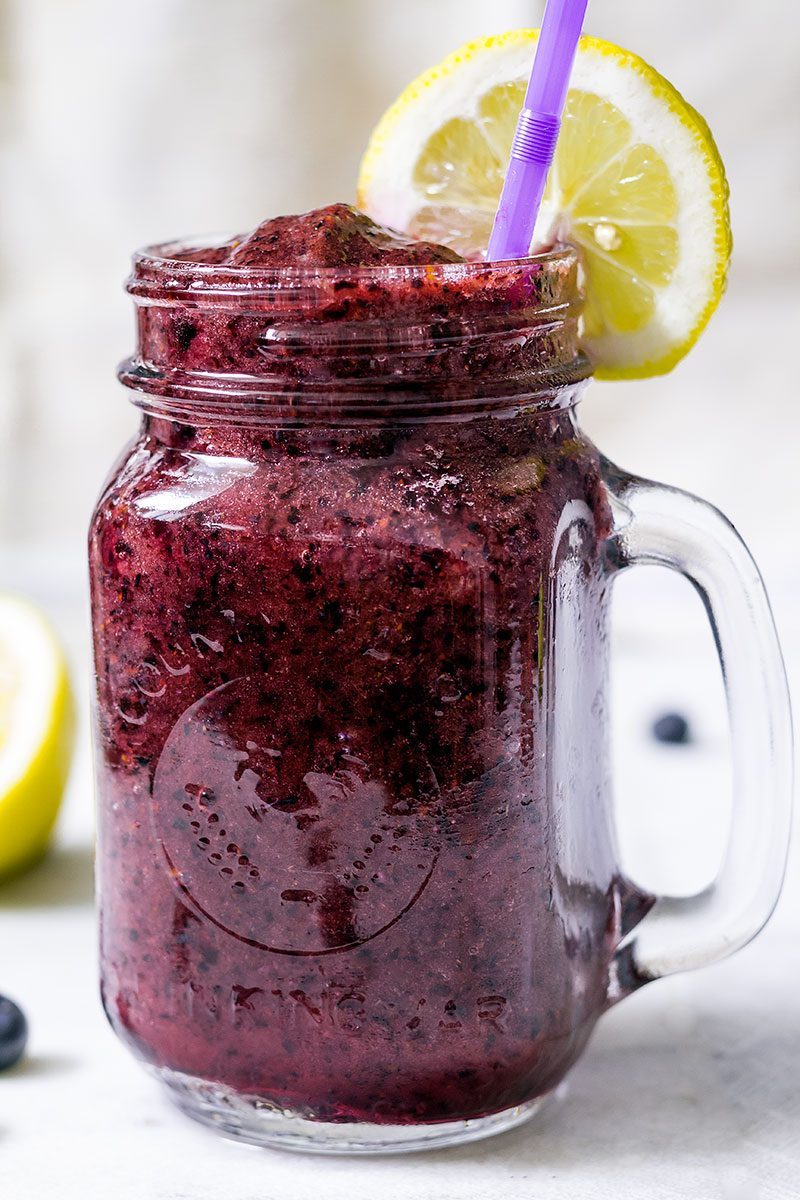 Blueberry Lemonade Slushie recipe