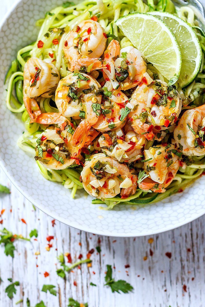 Cilantro Lime Shrimp with Zucchini Noodles 2