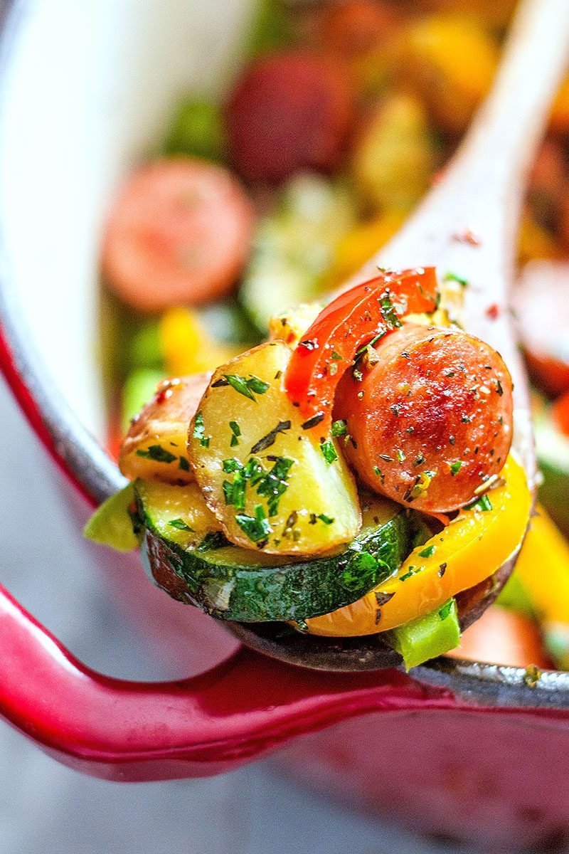 one-pot sausage and veggies