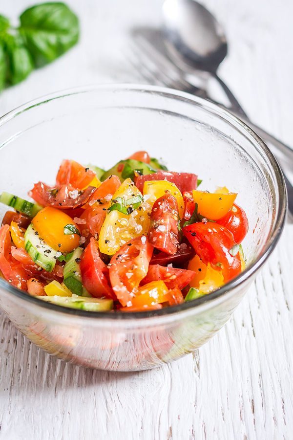 Healthy Cucumber Tomato Salad - #recipe by #eatwell101 - https://003.wrwe1r1zs3czx3c.workers.dev/cucumber-tomato-salad