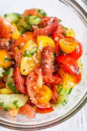 Healthy Cucumber Tomato Salad