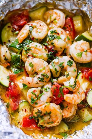 Baked Shrimp in Foil Packets