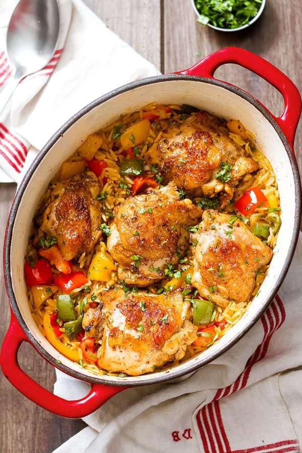 One-Pot Chicken Fajita With Orzo Pasta - #recipe by #eatwell101 - https://003.wrwe1r1zs3czx3c.workers.dev/chicken-fajita-recipe-with-orzo