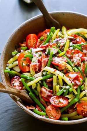 Bean Salad with Bacon, Tomato