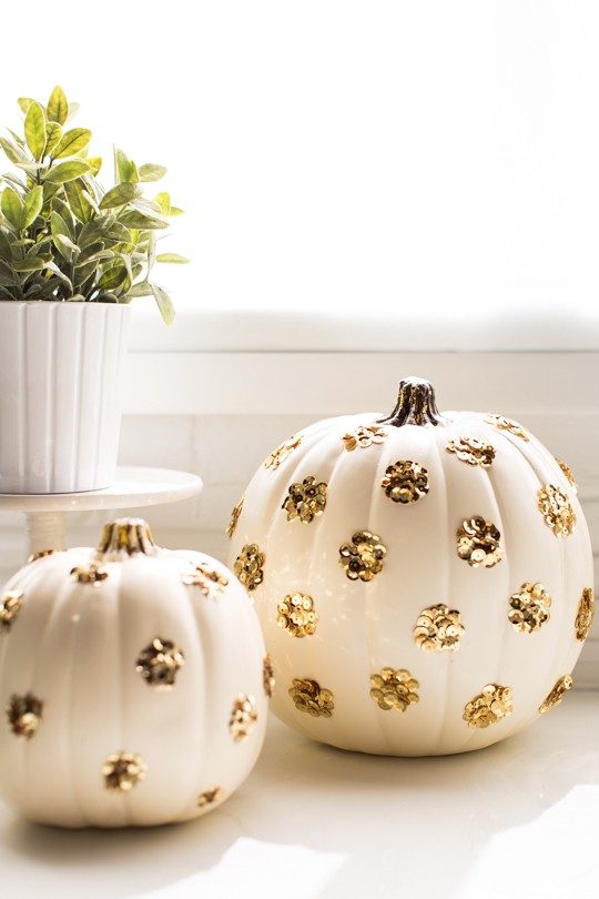 glitter pumpkin stem