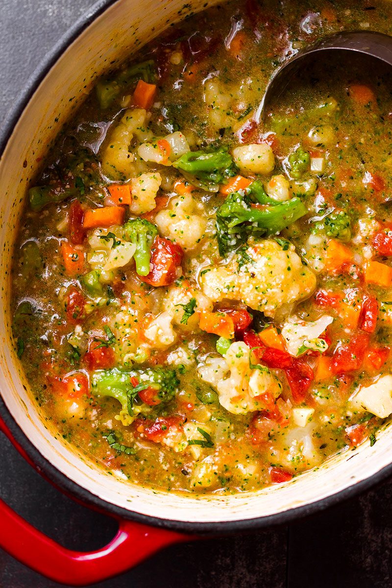 Broccoli Cauliflower Soup recipe — #eatwell101 #recipe A super nutritious #soup #recipe ready in 15 minutes. #Paleo #low-carb #whole30 #gluten-free friendly!