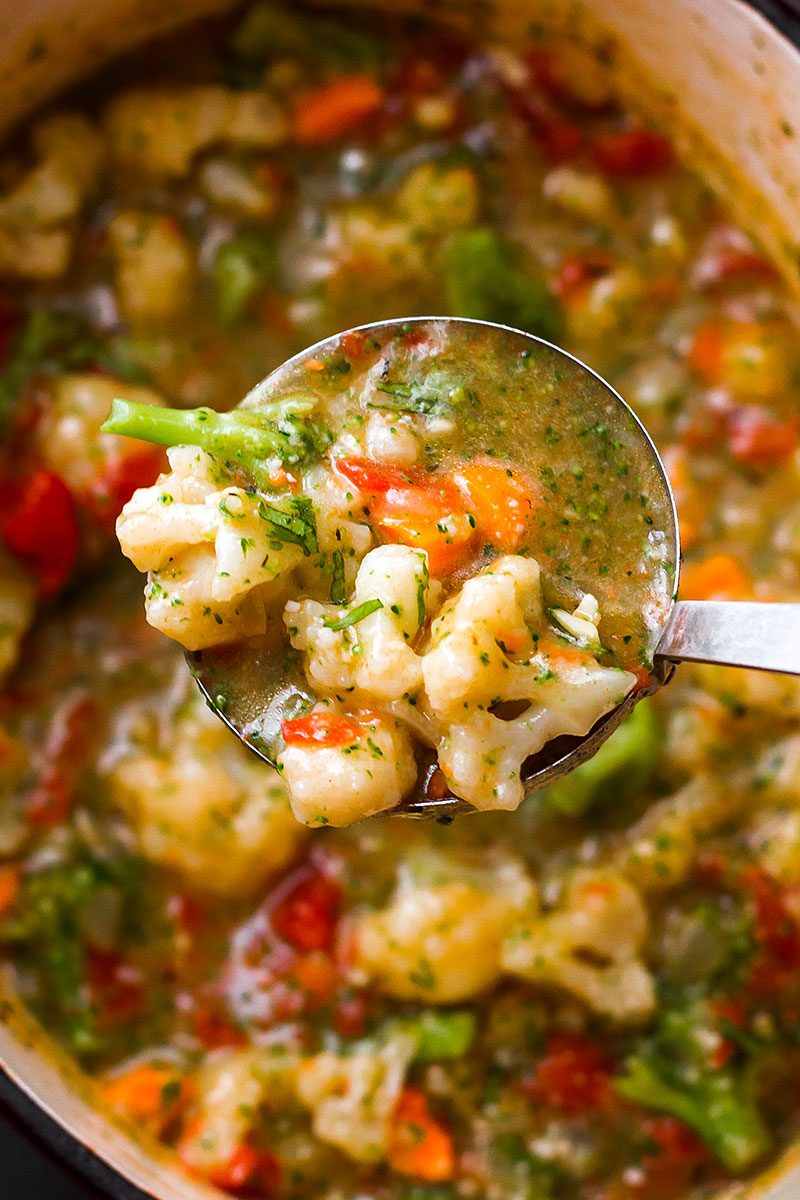 Broccoli Cauliflower Soup recipe — #eatwell101 #recipe A super nutritious #soup recipe ready in 15 minutes. #Paleo #low-carb #whole30 #gluten-free friendly!