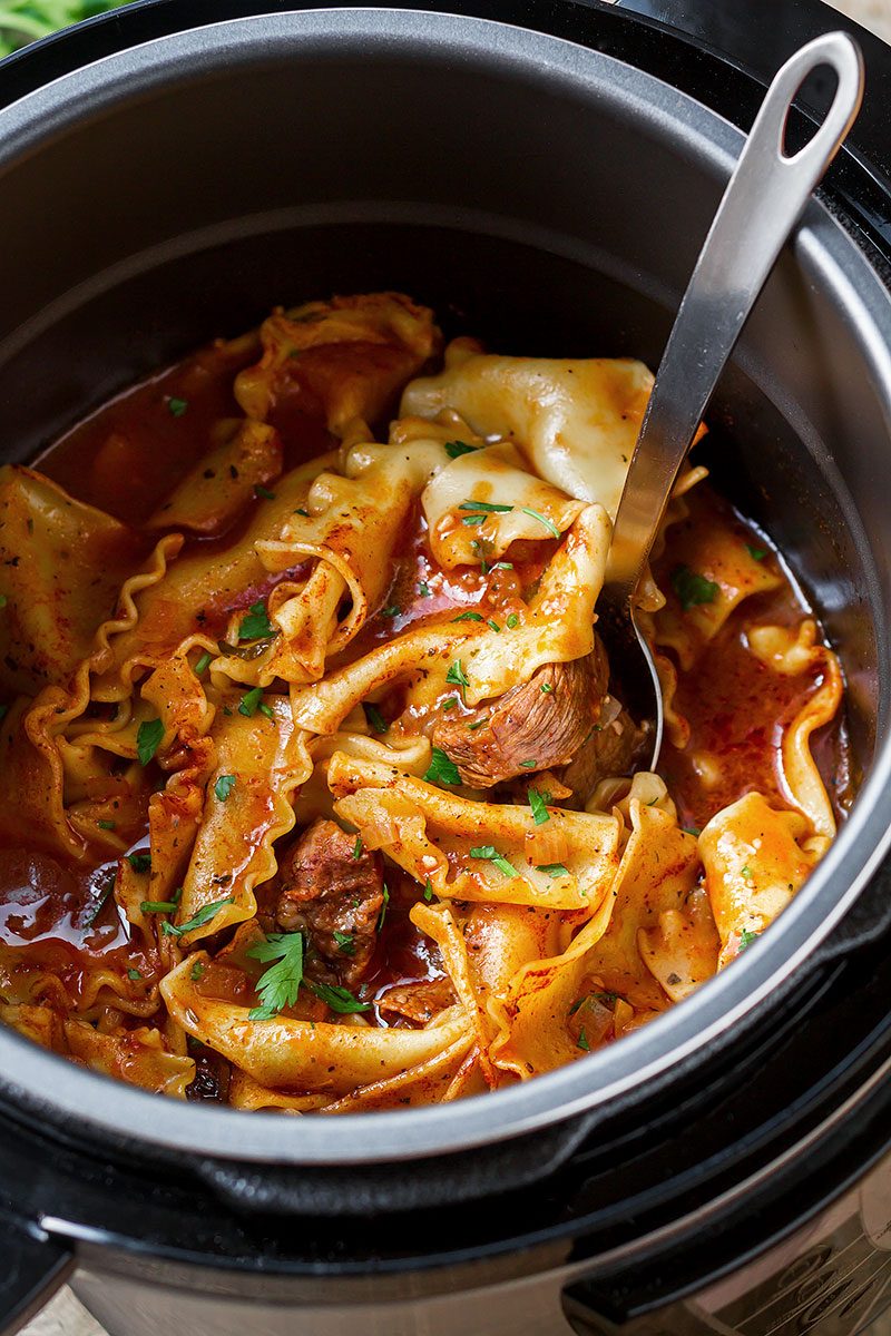 Instant Pot Beef Pasta Soup — A major comfort soup that's so easy, healthy, and absolutely delicious.