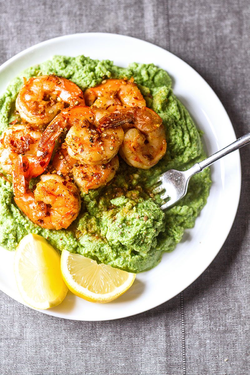 Spicy Shrimp and Broccoli Mash — Packed full of flavor, this low carb, paleo dinner will blow you away.