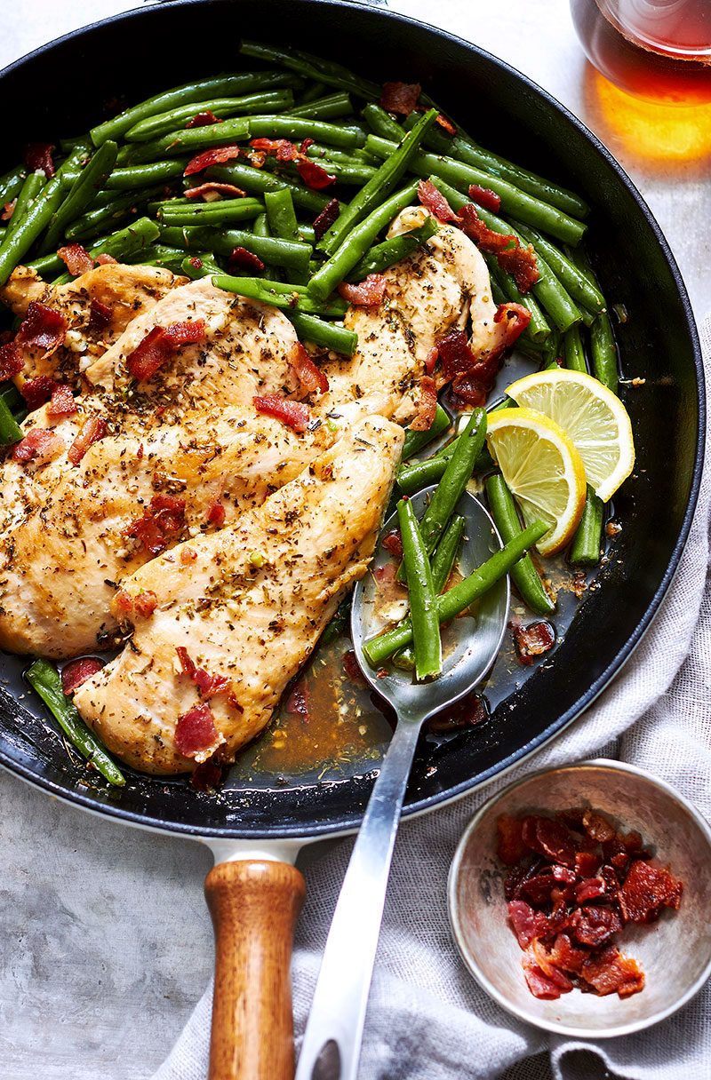 healthy meal with chicken breasts