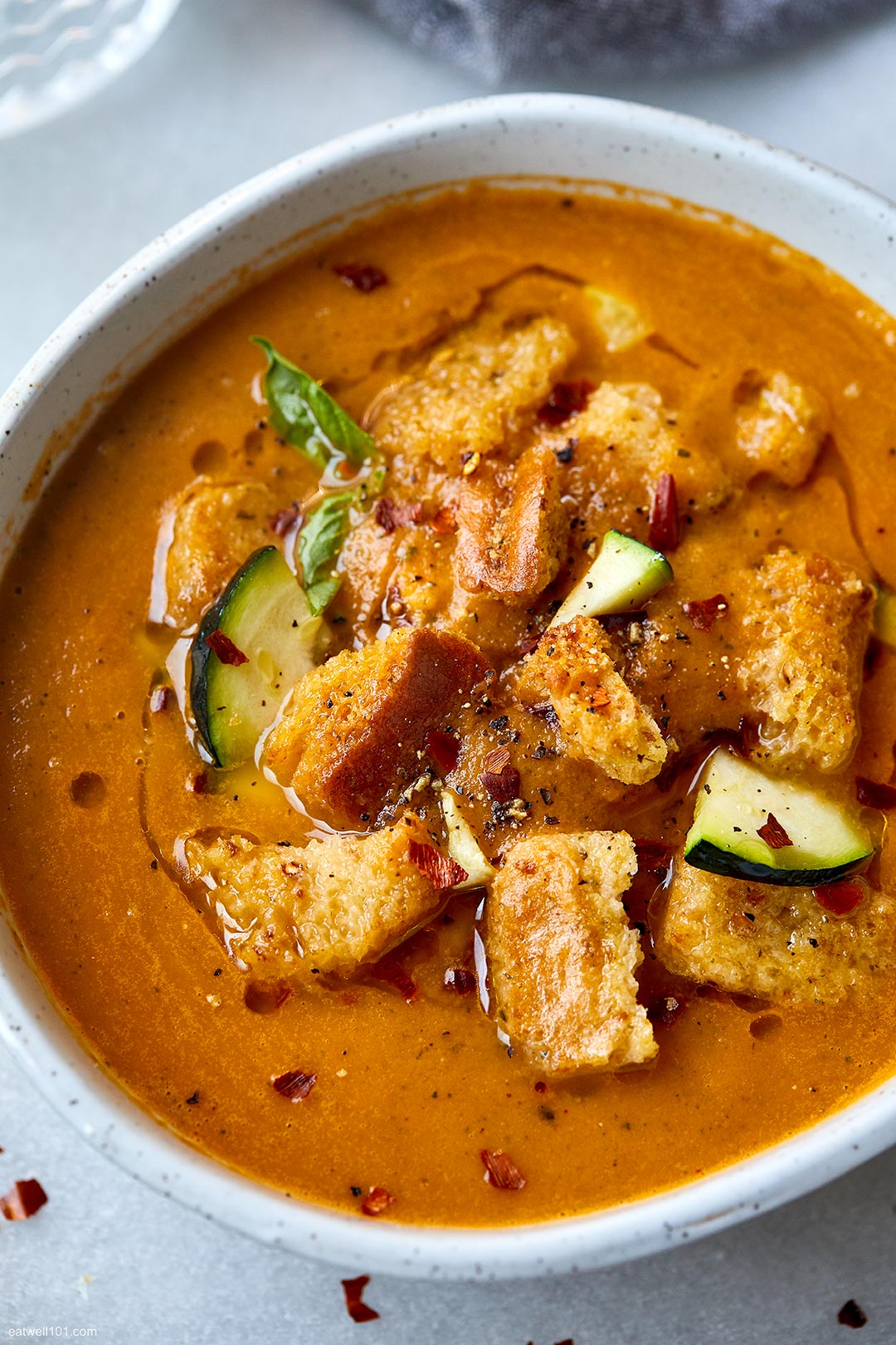 Healthy Tomato Zucchini Soup