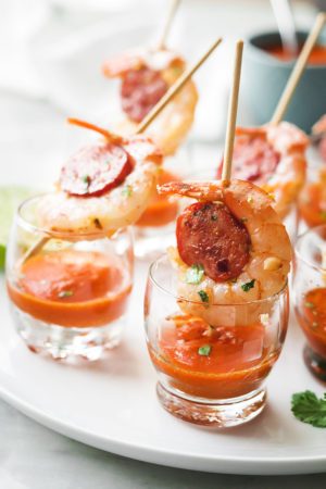Grilled Shrimp and Chorizo Appetizers