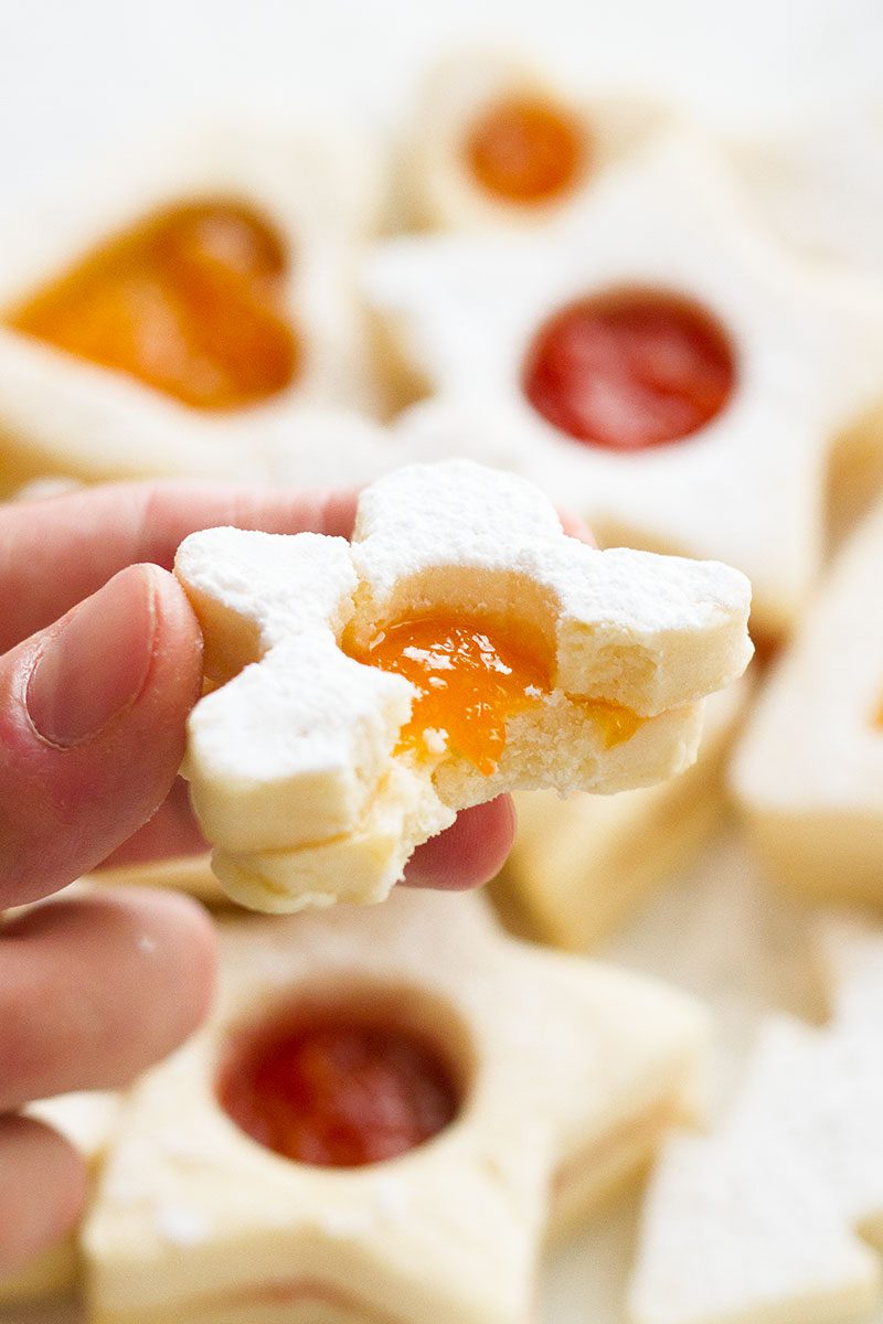 Raspberry and Peach  Sugar Cookies — These treats are sure to sweeten up your Christmas, and impress friends at your next cookie swap!
