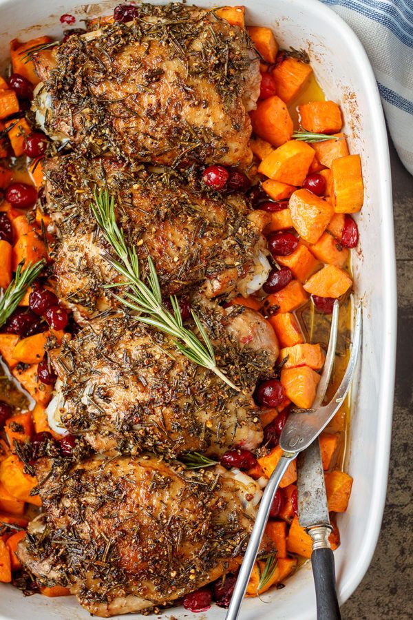 Roasted Turkey Thighs with Garlic Herb Butter - #recipe by #eatwell101 - https://003.wrwe1r1zs3czx3c.workers.dev/roasted-turkey-thighs-recipe