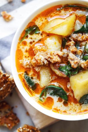 Potato Spinach Sausage Soup (Instant Pot)