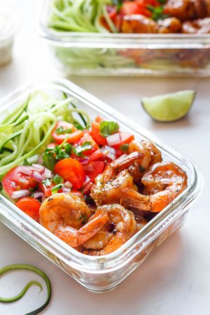 Shrimp Meal-Prep with Zucchini Noodles