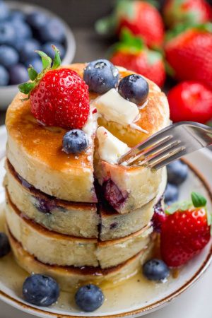 Lemon Blueberry Pancakes