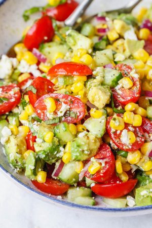Avocado Corn Salad Recipe with Feta
