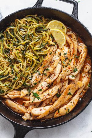 Cowboy Butter Chicken with Zucchini Noodles (15-Minute)