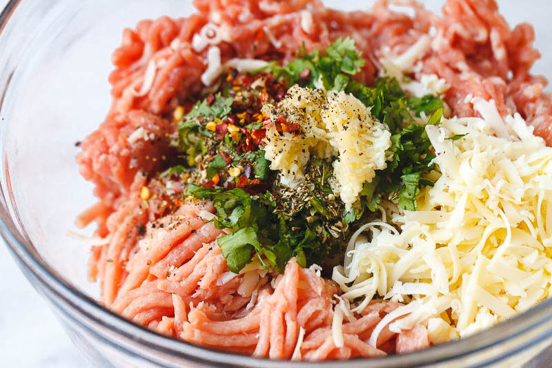ingredients for turkey meatballs
