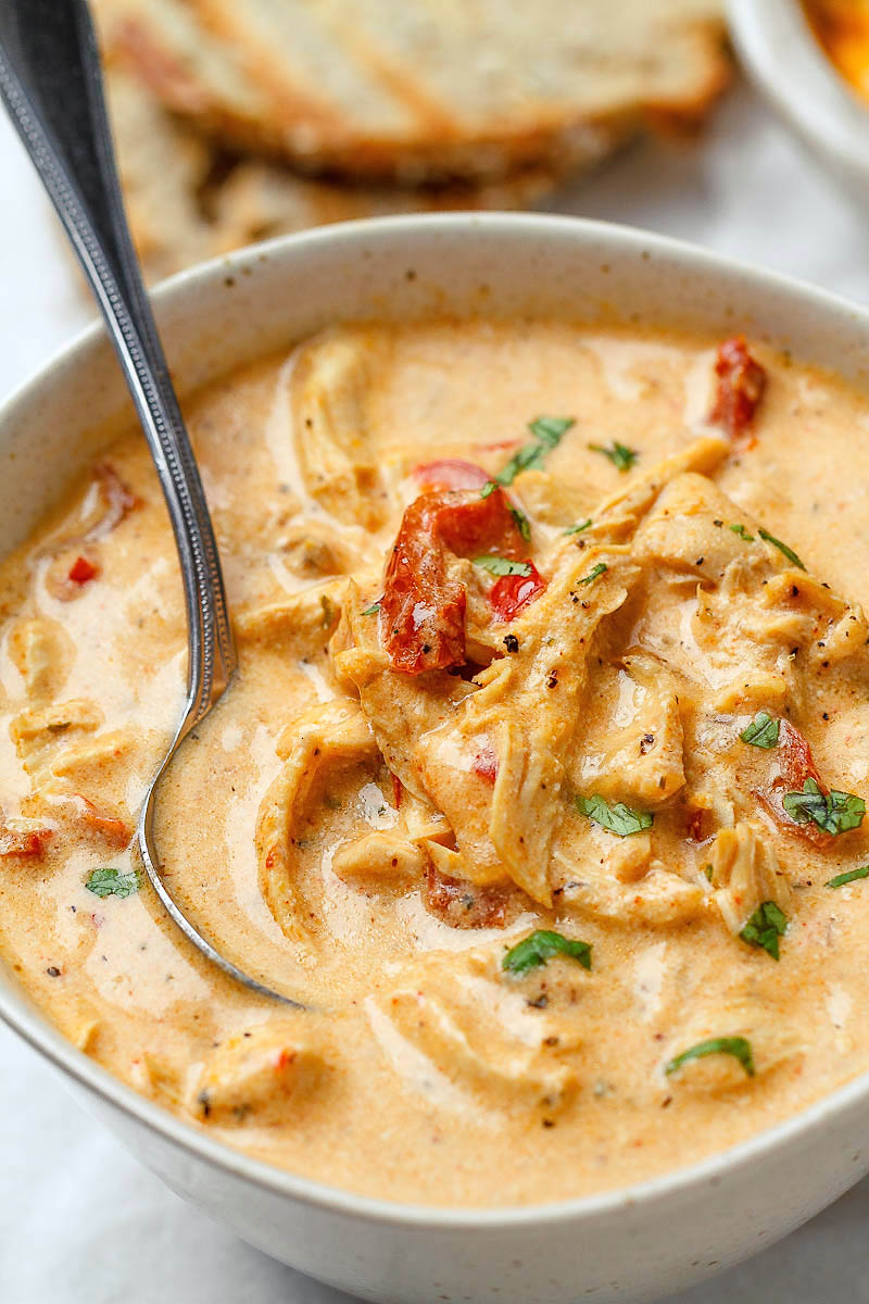 Instant Pot Creamy Chicken Soup — So cozy, so comforting and just so creamy. This easy chicken soup is ready in 25 minutes or less.