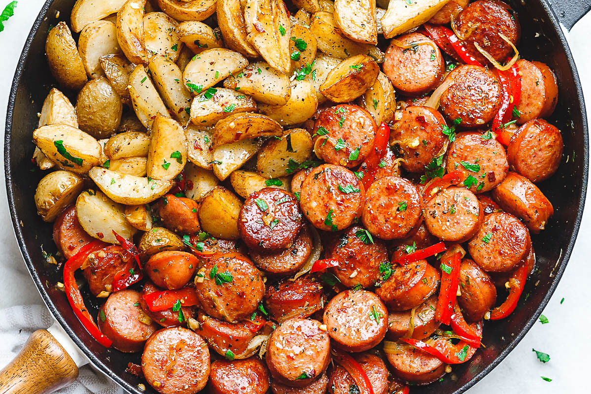 Smoked Sausage and Potato Skillet (20-Minute )