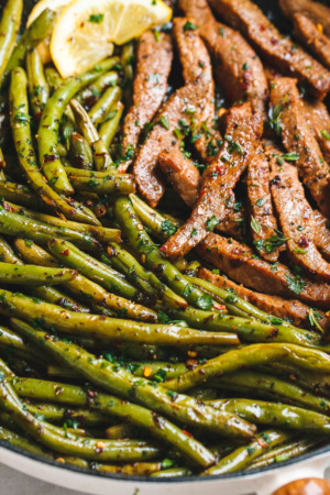Garlic Butter Steak and Green Beans