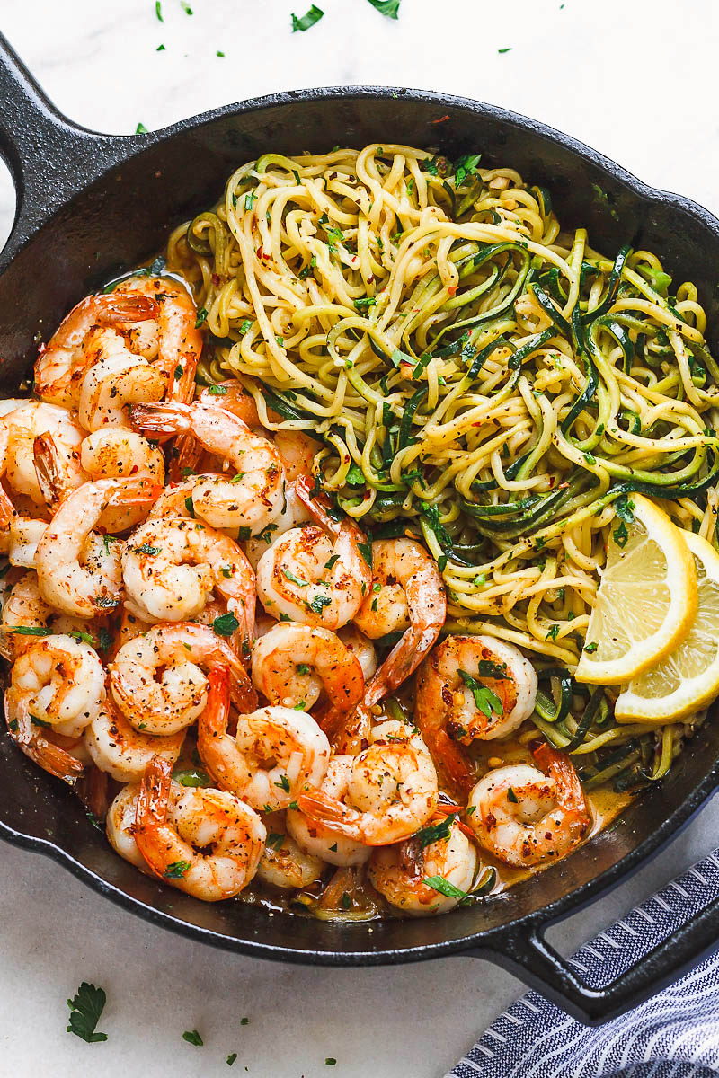 shrimp and zucchini noodles