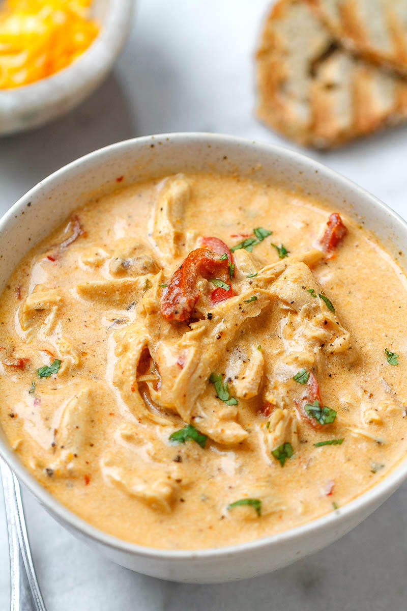 Instant Pot Creamy Chicken Soup — So cozy, so comforting and just so creamy. This easy chicken soup is ready in 25 minutes or less.