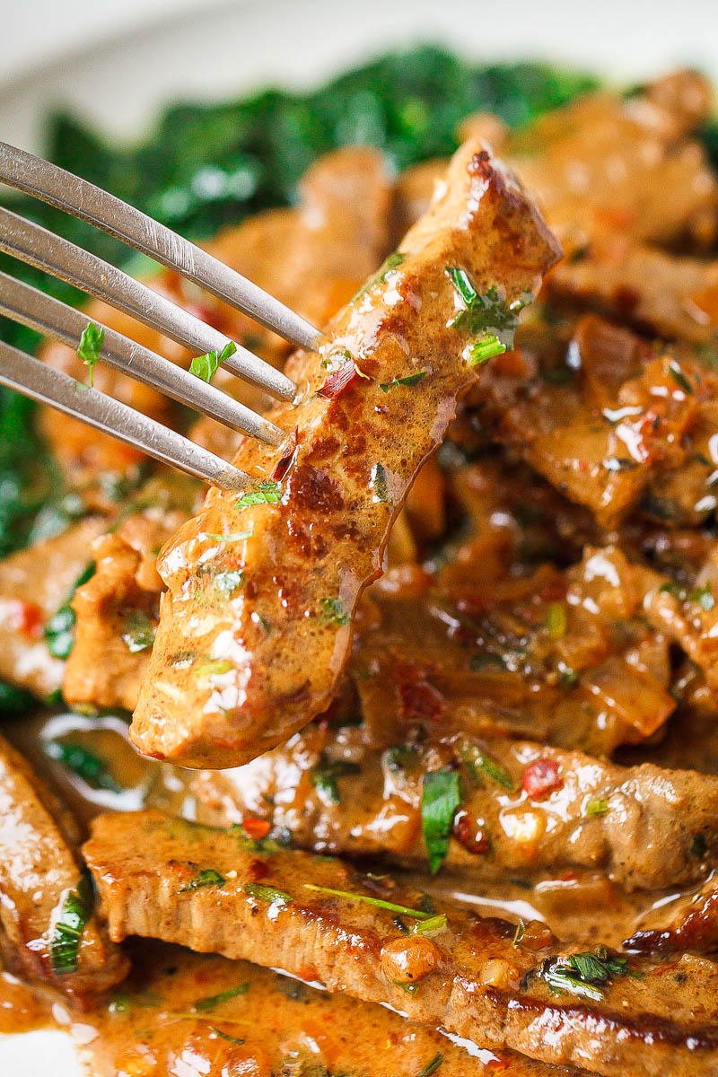 Pan-Seared Steak in Butter Sauce - Hyper simple and so flavorful, the most delish dinner ever.