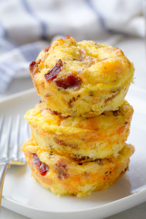 Cheesy Bacon Egg Muffins