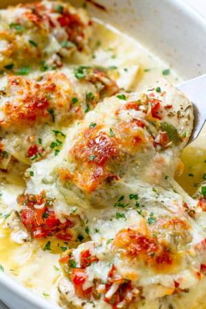 Cheesy Salsa Chicken Casserole