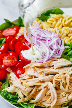 Chicken Spinach Pasta Salad