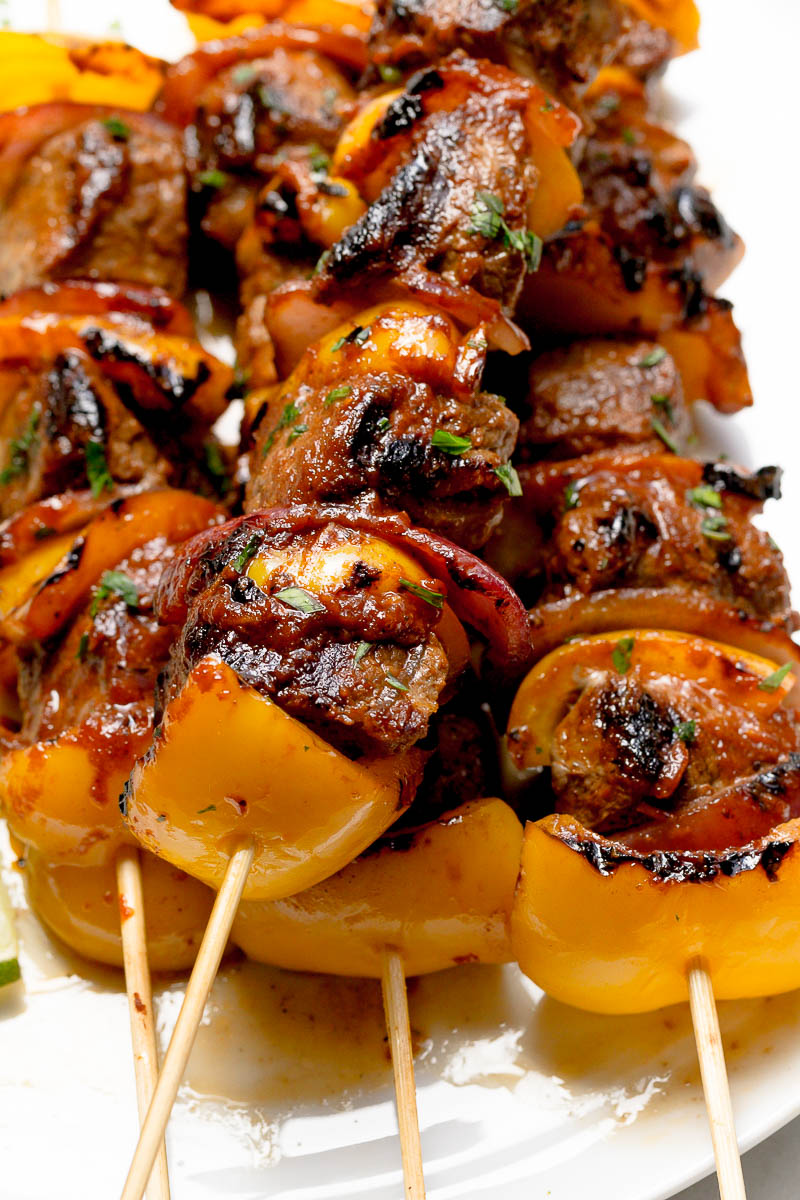 Grilled Steak Kabobs - Crazy juicy, and so delicious. Each tender morsel just melts in your mouth and explodes with flavor.