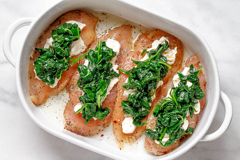 chicken casserole recipe with spinach and cream cheese