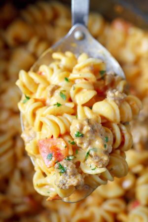 Instant Pot Sausage Pasta in Cream Cheese Tomato Sauce