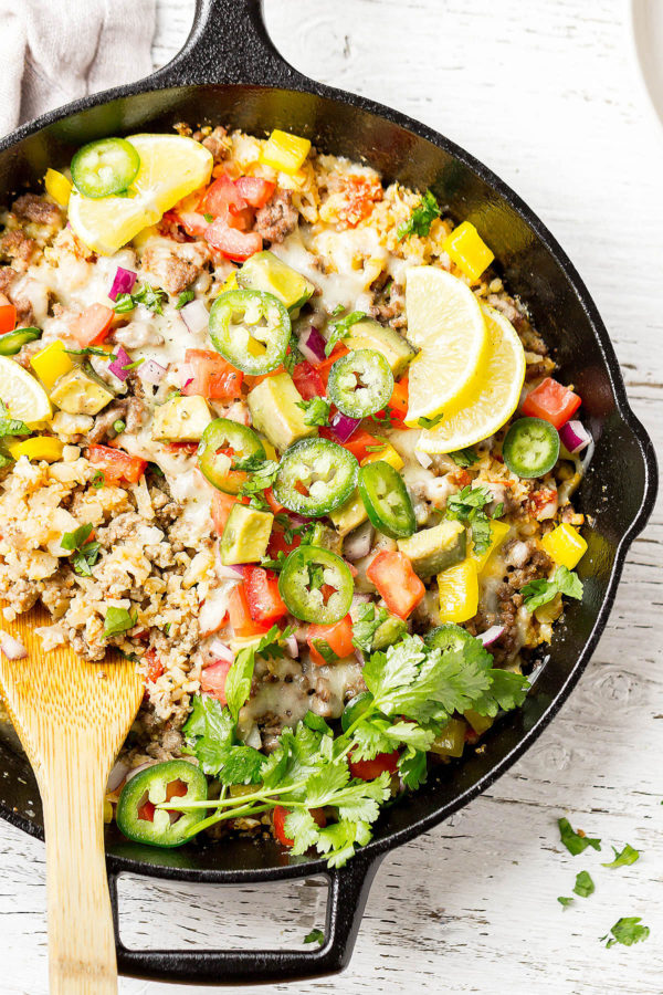 Beef and Cauliflower Rice Burrito Bowl - #recipe by #eatwell101 - https://003.wrwe1r1zs3czx3c.workers.dev/keto-burrito-bowl-recipe