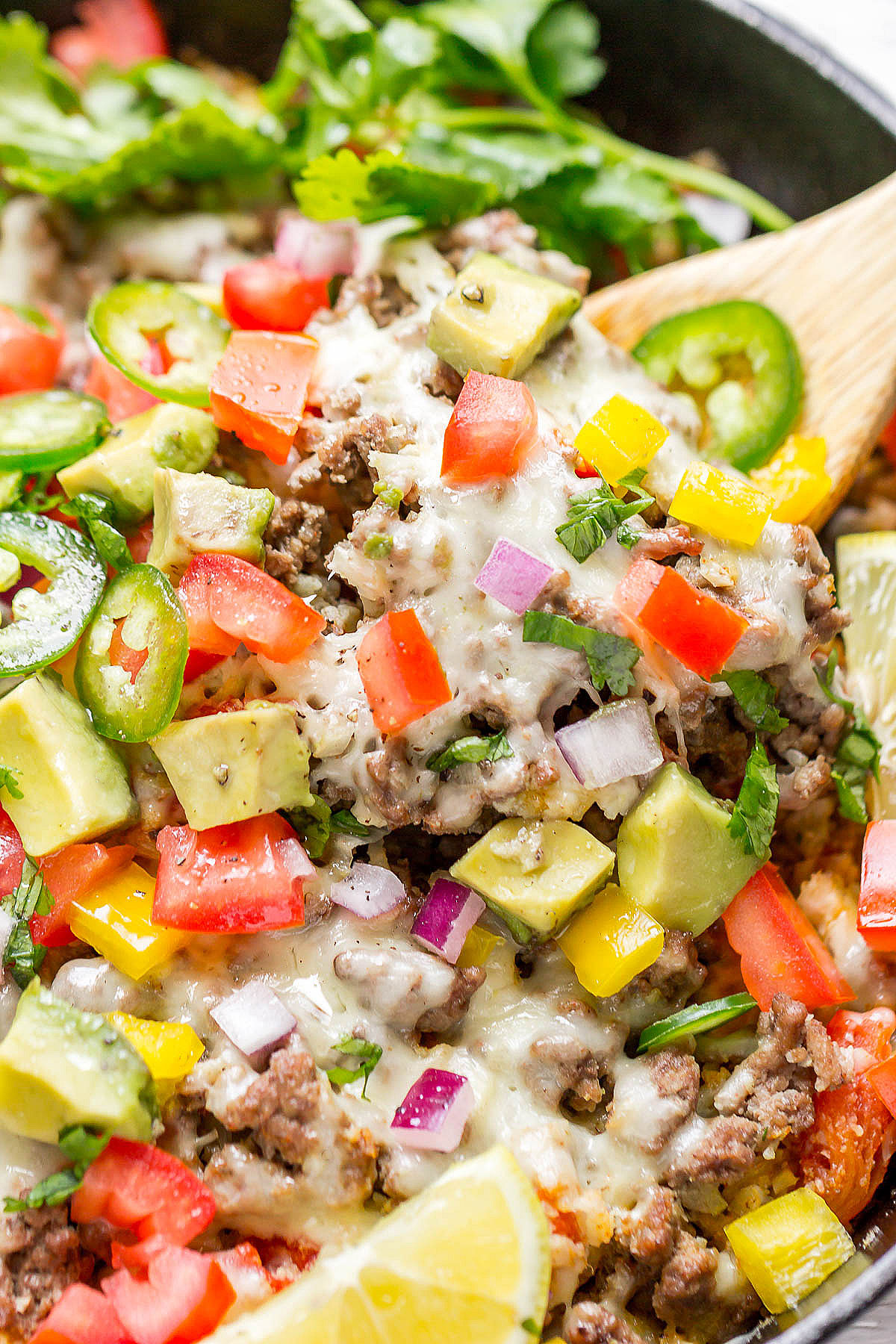 Keto Burrito Bowl with Beef and Cauliflower Rice