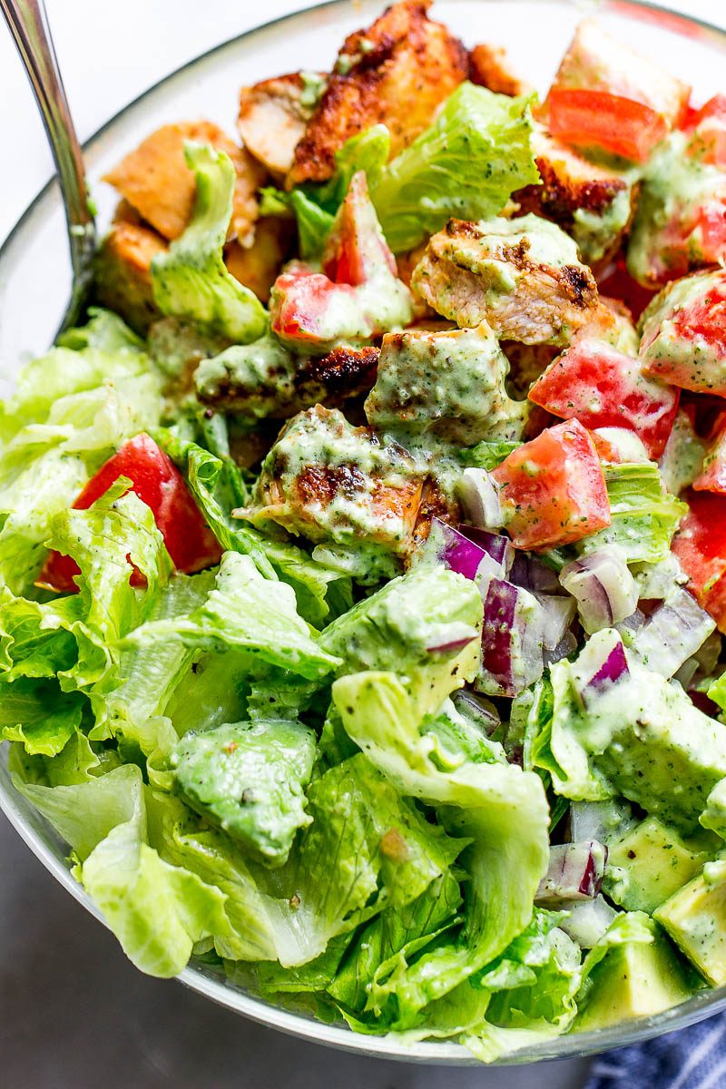Taco Chicken Salad - Bursting with tender, juicy chicken, this healthy salad is the perfect switch up from your classic chicken salad recipe.