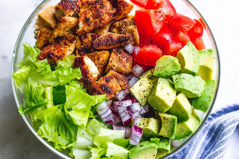 Taco Chicken Salad - Bursting with tender, juicy chicken, this healthy salad is the perfect switch up from your classic chicken salad recipe.