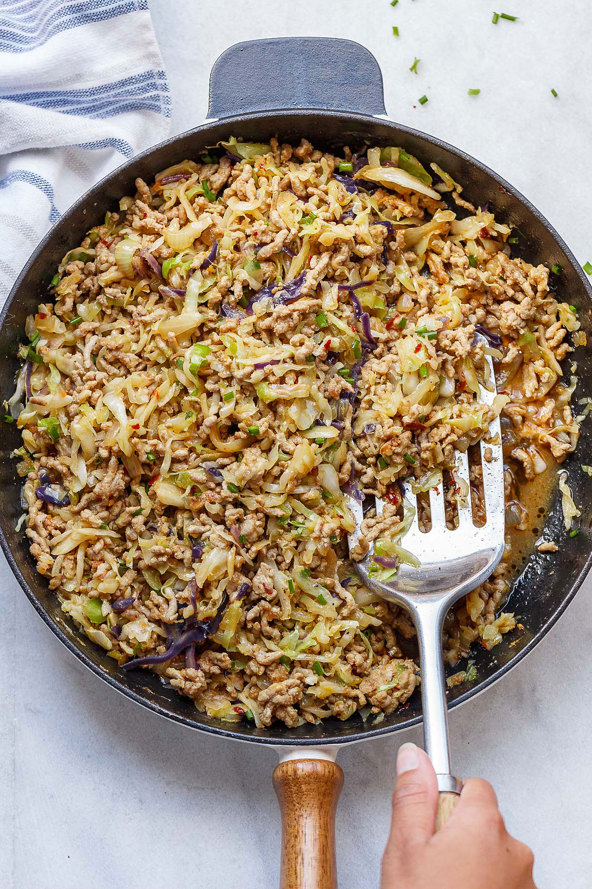 Egg Roll Bowl Recipe - #eatwell101 #recipe #lowcarb #keto #paleo #glutenfree - Super easy to make, and so nourishing. All of the great flavor of Egg Rolls, without the carbs! 