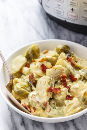 Instant Pot Creamy  Brussels Sprouts (2-Minutes )