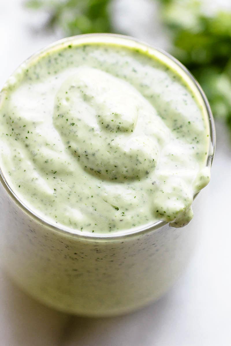 Creamy Cilantro Lime Dressing - Creamy and so fresh, this Cilantro Lime Dressing is guaranteed to brighten up any salad. Cilantro Lime Dressing Recipe, cilantro lime salad dressing, cilantro lime dressing recipe, cilantro lime vinaigrette, creamy cilantro dressing