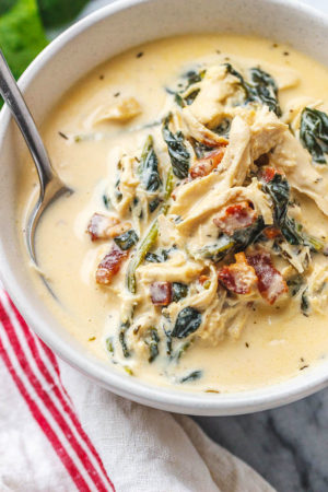 Instant Pot Crack Chicken Spinach Soup