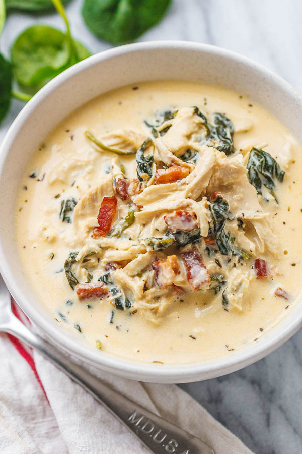Instant Pot Crack Chicken Spinach Soup - #recipe by #eatwell101 - https://003.wrwe1r1zs3czx3c.workers.dev/instant-pot-crack-chicken-soup-recipe