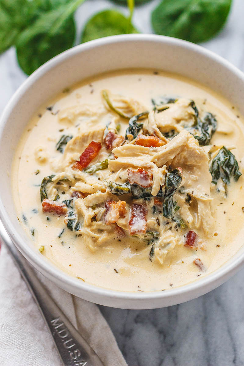 Crack Chicken Spinach Soup Recipe