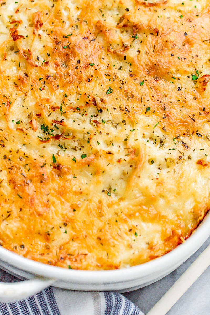 Loaded Potato Casserole with Bacon and Cream Cheese - A blend of flavors that makes the perfect side for any occasion or a complete meal on its own.