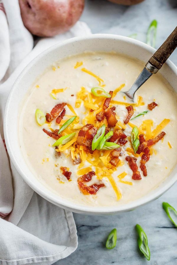 Instant-Pot Creamy  Potato Soup - #recipe by #eatwell101 - https://003.wrwe1r1zs3czx3c.workers.dev/instant-pot-creamy-potato-soup-recipe