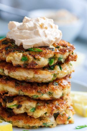 Cheesy Chicken Fritters