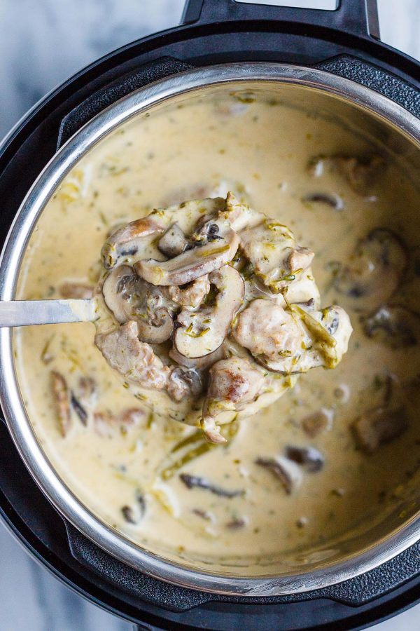 Instant Pot Creamy Beef with Mushroom, Cream Cheese and Broccoli - #recipe by #eatwell101 - https://003.wrwe1r1zs3czx3c.workers.dev/instant-pot-beef-mushroom-broccoli-recipe